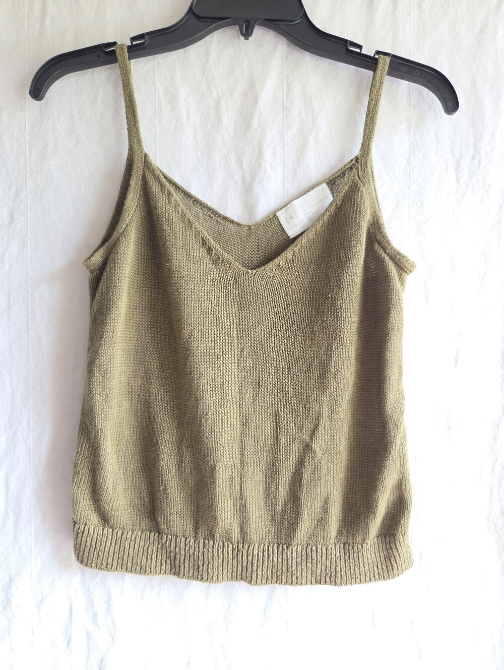 Banana Republic 100% Linen Sweater Tank Open Knit Capsule Collection XSP BR/HTG